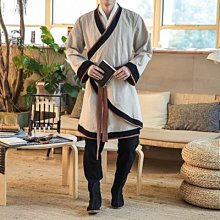 中山服 汣渡夜將原創春秋交領齊腰漢服俠客套裝刺繡大袖衫男學生漢服 歷史價格詳細信息