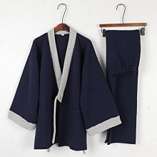 秋冬男士和服睡袍無印風浴袍純棉空氣層夾棉加厚大碼長款家居袍 歷史價格詳細信息