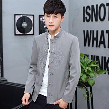 唐裝男式中式刺繡龍圖綢緞上衣中國風春款漢服中裝長袖薄外套禮服 男士唐裝 歷史價格詳細信息