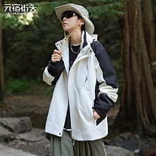 秋季新款潮流工裝夾克男士套頭復古帥氣青少年連帽休閒寬鬆外套男-潮男服飾 歷史價格詳細信息
