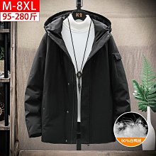 冬季外套男 男士棉襖 男士棉衣 加厚外套男大碼胖子輕薄羽絨服男韓版潮流加肥加大肥佬冬季防寒保暖連帽外套 價格比較,價格查詢,歷史價格詳細信息