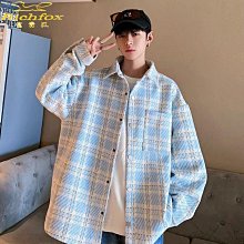 富貴狐黑白千鳥格子襯衫男春秋季小香風外套潮牌高級感設計感夾克 -真男人專賣店 歷史價格詳細信息
