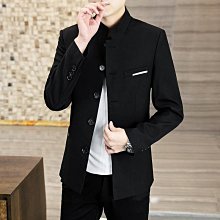 男士立領西服 中山裝男青年修身韓版休閑帥氣小西裝男薄款潮-毛毛男裝 歷史價格詳細信息