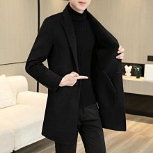 男士新款外套 冬季外套男 羊毛呢子大衣男中長款青年英倫風衣冬季加厚毛呢外套韓版2024新款 歷史價格詳細信息