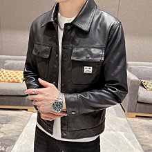 秋季皮夾克男痞帥韓版緊身茄克衫頭層牛皮外套高檔真皮皮衣男-毛毛男裝 歷史價格詳細信息