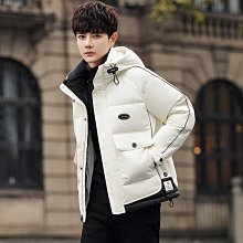 男連帽羽絨服沖鋒衣冬季新款工裝多兜設計感小眾貼標情侶裝派克服 歷史價格詳細信息