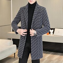 男士新款外套 冬季外套男 冬季男士毛呢大衣韓版潮流休閑翻領短款呢子外套加絨加厚秋冬男裝 歷史價格詳細信息