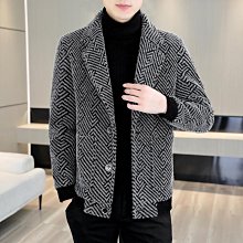 男風衣2022新款秋裝針織小外套中長款外套大衣男韓版帥氣春秋毛線衣-时尚男装 歷史價格詳細信息