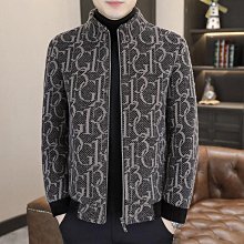 男士新款外套 冬季外套男 秋冬高端仿貂絨毛呢外套男士短風衣2024新款冬季加厚呢子大衣男潮 歷史價格詳細信息