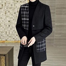 春秋季韓版新款毛呢大衣男 潮流休閑毛呢外套 時尚修身雙排扣中長款毛呢風衣外套 歷史價格詳細信息