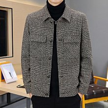 春秋季韓版新款毛呢大衣男 潮流休閑毛呢外套 時尚修身雙排扣中長款毛呢風衣外套 歷史價格詳細信息