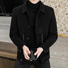 男士新款外套 冬季外套男 2022新款秋冬男士夾克毛呢外套韓版修身呢子大衣冬季潮流帥氣風衣 歷史價格詳細信息