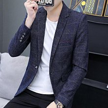 西裝男 格子小西裝男士春秋韓版緊身潮帥氣單西上衣秋季休閒外套商務西裝外套 男士衣著-潮男服飾 歷史價格詳細信息
