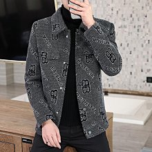 男士新款外套 冬季外套男 冬季男士毛呢大衣韓版潮流休閑翻領短款呢子外套加絨加厚秋冬男裝 歷史價格詳細信息