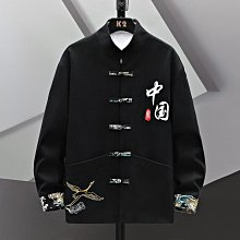 中國風男士唐裝夾克2019春裝中老年長袖春秋外套演出服上衣爸爸裝 男士唐裝 歷史價格詳細信息