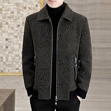 春秋季韓版新款毛呢大衣男 潮流休閑毛呢外套 時尚修身雙排扣中長款毛呢風衣外套 歷史價格詳細信息