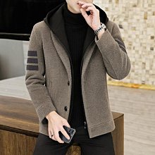 春秋季韓版新款毛呢大衣男 潮流休閑毛呢外套 時尚修身雙排扣中長款毛呢風衣外套 歷史價格詳細信息