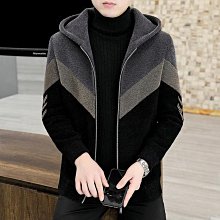 男士新款外套 冬季外套男 2024新款秋冬貂絨男士呢子夾克韓版潮流毛呢大衣冬季高端風衣外套 歷史價格詳細信息