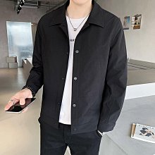 男士新款外套 冬季外套男 春秋季潮流翻領夾克外套男2024新款韓版休閑時尚運動青年上衣褂子 歷史價格詳細信息