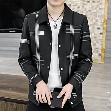新款男士外套 秋季外套男 男士夾克 春秋款牛仔外套男士2024新款潮流寬松高級感痞帥翻領拼色格紋襯衫 歷史價格詳細信息
