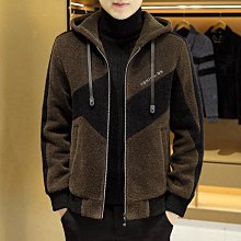 男士新款外套 冬季外套男 秋冬季仿貂絨呢子大衣男2024新款高級感風衣男士短款外套毛呢夾克 歷史價格詳細信息
