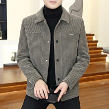 男士新款外套 冬季外套男 秋冬高端仿貂絨毛呢外套男士短風衣2024新款冬季加厚呢子大衣男潮 歷史價格詳細信息