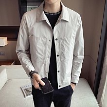 翻領夾克男士2024年春秋季薄款商務休閒中青年工裝防曬純色外套男 歷史價格詳細信息