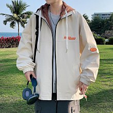假兩件連帽夾克男春秋季裝大碼日系oversize潮流牌休閑沖鋒衣外套 歷史價格詳細信息