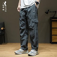 戶外機能沖鋒褲子男春秋季美式高街工裝褲設計感直筒休閑長褲潮 歷史價格詳細信息