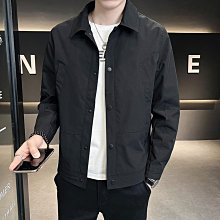 男士新款外套 冬季外套男 2024新款春季工裝男士休閑夾克韓版修身帥氣春秋外套男翻領上衣潮 歷史價格詳細信息
