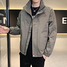 男士新款外套 冬季外套男 2024新款春季工裝男士休閑夾克韓版修身帥氣春秋外套男翻領上衣潮 歷史價格詳細信息