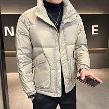 新款外套男 防風外套男 冬裝羽絨服男士潮牌連帽外套2023新款百搭情侶中長款加厚御寒棉衣 歷史價格詳細信息