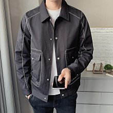 男士外套男 冬裝外套男 防風外套男 男士翻領夾克春秋薄款韓版潮流寬松工裝上衣褂子時尚青年百搭外套 價格比較,價格查詢,歷史價格詳細信息