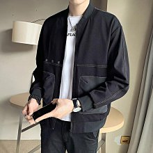 春季新款潮流男士防風外套 韓版時尚拉鍊口袋裝飾連帽外套 學院風寬鬆休閒夾克 百搭大尺碼外套 薄外套 短版風衣-潮男服飾 歷史價格詳細信息