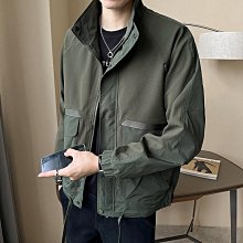 款 時尚拼接棒球領長袖夾克男 2023春季新款青年修身開衫外套 歷史價格詳細信息