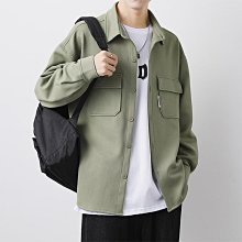 男生日系純色工裝襯衫 簡約小眾夾克 情侶休閒外套 寬鬆高級感工裝外套 長袖襯衫外套 復古休閒襯衣 歷史價格詳細信息
