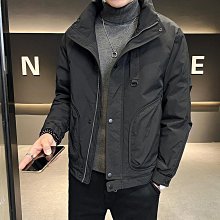 夾克冬天外套男秋冬季青年潮流百搭刷毛加厚風衣素色休閒保暖棉襖-时尚男装 歷史價格詳細信息