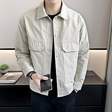 春秋新款韓版工裝口袋長袖襯100%純棉型襯男男生長袖襯百搭休閒商務襯男士翻領襯上休閒襯 歷史價格詳細信息