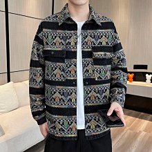 新款男士寬松帥氣印花多色襯A韓版青年時尚休閑長袖襯A  A 歷史價格詳細信息