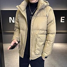 新款外套男 防風外套男 冬裝羽絨服男士潮牌連帽外套2023新款百搭情侶中長款加厚御寒棉衣 歷史價格詳細信息