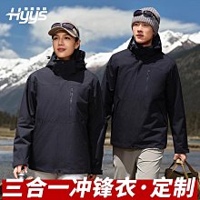 三合一羽絨沖鋒衣定製工作服印字logo刺繡秋冬季可拆卸兩件套工裝 價格比較,價格查詢,歷史價格詳細信息