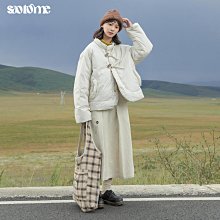 新中式盤扣棉服女2023新款學院風可拆卸拼接加厚羽絨服外套女秋冬~梅梅服飾 歷史價格詳細信息