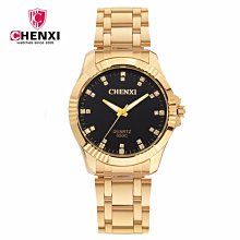 【潮鞋基地】CHENXI鋼帶腕錶男士歐美商務防水石英表爆款018C間金 歷史價格詳細信息