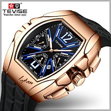 最新款 TEVISE 瑞士註冊 優雅時尚名牌陀飛輪設計款羅馬數字 鏤空底蓋 鋼帶全自動機械錶型男手錶【S & C】 歷史價格詳細信息