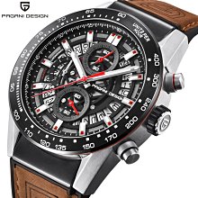 【潮裡潮氣】伯佳尼 手錶男計時碼表多功能精鋼防水石英表PD1676 歷史價格詳細信息