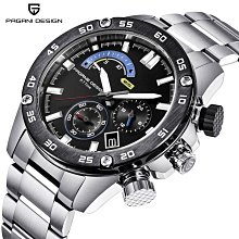 【潮裡潮氣】伯佳尼 手錶男計時碼表多功能精鋼防水石英表PD1676 歷史價格詳細信息