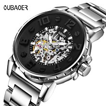 【潮裡潮氣】oubaoer歐寶兒時尚機械鏤空夜光皮帶防水女士手錶鑲鑽2005b 歷史價格詳細信息