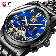 【飾碧得】瑞士WEISIKAI/威斯凱時尚男士手錶多功能全自動機械表手錶男5008B 歷史價格詳細信息