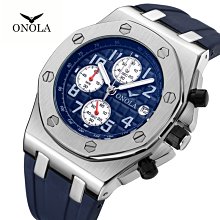 ONOLA ON6805 品牌跨境經典高檔時尚男士手表硅膠帶防水多功能石英手表男【CICI穿搭設計室】 歷史價格詳細信息