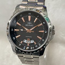 【 幸福媽咪 】DEVANO 帝凡諾 日本機芯 藍寶石 三眼計時 石英男錶 黑面紅刻 40mm型號: DV-5628MB 歷史價格詳細信息